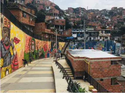 Communa 13 neighborhood in Medellin.